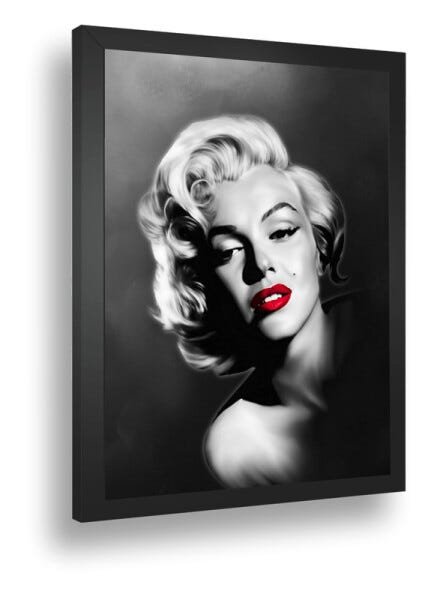 Quadro Decorativo Poster Marilyn Monroe Atriz Modelo | MadeiraMadeira