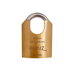 Cadeado com Chave Tetra 50mm Alta Segurança Reforçado Papaiz - 1