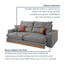 Ver imagem 7 de Sofá Retrátil e Reclínavel 4 Lugares Linho Cinza Zara 250cm Yescasa