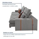 Ver mais imagens de Sofá Retrátil e Reclínavel 4 Lugares Linho Cinza Zara 250cm Yescasa