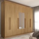Ver imagem 1 de Guarda-roupa Ele e Ela 8 Portas 4 Gavetas com Espelho Cinamomo - Panorama Móveis