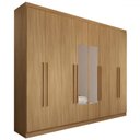Ver imagem 3 de Guarda-roupa Ele e Ela 8 Portas 4 Gavetas com Espelho Cinamomo - Panorama Móveis