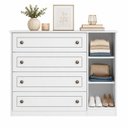 Ver imagem 7 de Cômoda Grande para Quarto de Casal Americana 1 Porta 4 Gavetas Yescasa