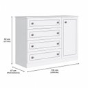 Ver imagem 4 de Cômoda Grande para Quarto de Casal Americana 1 Porta 4 Gavetas Yescasa