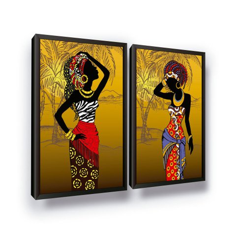 Quadros Decorativos Mulher Africana com Moldura Grande