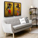 Ver imagem 2 de Quadros Decorativos Mulher Africana com Moldura Grande