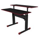 Ver imagem 1 de Mesa Gamer Connect Pro com Regulagem de Altura Detalhe Vermelho - Preto/Vermelho