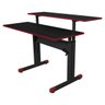 Mesa Gamer Connect Pro com Regulagem de Altura Detalhe Vermelho - Preto/Vermelho - 1