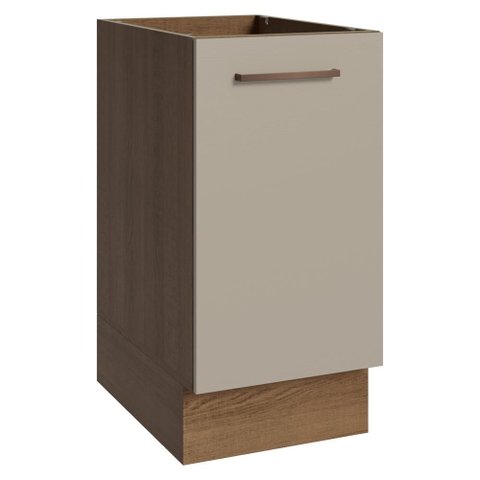 Balcão de Cozinha 40 cm 1 Porta (sem Tampo) Rustic/Crema Agata Madesa