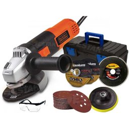 Esmerilhadeira Angular 4.1/2 G720 820w 220v Black Decker + Maleta - 1 Esmerilhadeira Angular 4.1/2 G720 820w 220v Black Decker + Maleta - 1