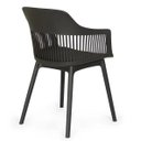 Ver imagem 2 de Cadeira Marcela Estofada Moderna Resistente Polipropileno Sala Jantar Cozinha - Preto