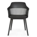 Ver imagem 5 de Cadeira Marcela Estofada Moderna Resistente Polipropileno Sala Jantar Cozinha - Preto