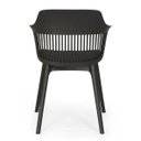 Ver imagem 3 de Cadeira Marcela Estofada Moderna Resistente Polipropileno Sala Jantar Cozinha - Preto