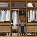 Ver imagem 7 de Guarda-roupa Casal 6 Portas 6 Gavetas com Espelho Órion Premium Salleto Cinamomo/off White
