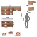 Ver imagem 2 de Armário de Cozinha Completa Modulada Reta 5 Peças 180cm Cz1102 Dália Tecnomóbili