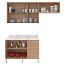 Ver imagem 7 de Armário de Cozinha Completa Modulada Reta 5 Peças 180cm Cz1102 Dália Tecnomóbili