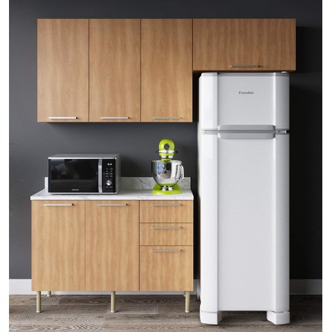 Armário de Cozinha Completa Modulada Reta 5 Peças 180cm Cz1102 Dália Tecnomóbili