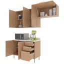 Ver imagem 6 de Armário de Cozinha Completa Modulada Reta 5 Peças 180cm Cz1102 Dália Tecnomóbili