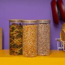 Ver imagem 5 de Kit 3 Potes de Vidro 1,6l Tampa de Bambu Herméticos Redondos - Tüd