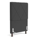 Ver imagem 1 de Cabeceira Cama Box Solteiro Mel 90cm com Frame Veludo Cinza Escuro - Abmaza