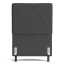 Ver imagem 2 de Cabeceira Cama Box Solteiro Mel 90cm com Frame Veludo Cinza Escuro - Abmaza
