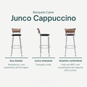 Ver imagem 3 de Banqueta Bistro para Cozinha Junco Cappuccino Àrea Gourmet Balcão Bancada bares Churrasqueira