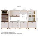 Ver imagem 3 de Cozinha Completa Modulada 7 Peças MDF Joy Branco/Off White/Nogueira