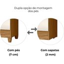 Ver imagem 6 de Guarda Roupa Casal 6p 165 Cm Aruba Freijo Off White Friso Moval