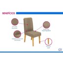 Ver imagem 5 de Mesa Sala Jantar Celeste + 4 Cadeiras Lia Cedro DJ Móveis