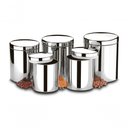 Ver imagem 1 de Conjunto de Potes Porta Mantimentos com Tampa Brinox Suprema 5 Peças Inox