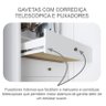Guarda Roupa Casal Ambiente Medelim 3 Portas 6 Gavetas Neve com Espelho – Novo Horizonte - 5