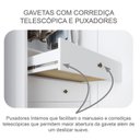 Ver imagem 5 de Guarda Roupa Casal Ambiente Medelim 3 Portas 6 Gavetas Neve com Espelho – Novo Horizonte