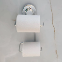 Ver imagem 7 de Papeleira Dupla com Ventosa Porta Papel Higiênico Schmitt:Cromado
