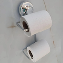 Ver imagem 6 de Papeleira Dupla com Ventosa Porta Papel Higiênico Schmitt:Cromado