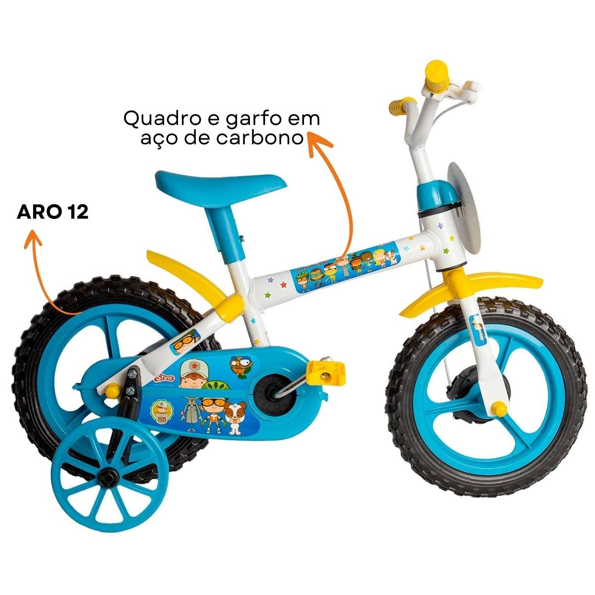 Bicicleta Infantil 3 a 5 Anos Aro 12 Menina Menino Clubinho Salva Vidas - 5