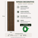 Ver imagem 4 de 10 Placas Autocolante Revestimento de Parede Ripado Premium