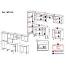 Ver imagem 4 de Armário Cozinha Modulada Completa 298cm Pequim Top Multimóveis Mp3768 Preto/lacca Fumê