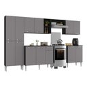 Ver imagem 2 de Armário Cozinha Modulada Completa 298cm Pequim Top Multimóveis Mp3768 Preto/lacca Fumê