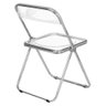 Cadeira jantar design dobrável cristal acrílico transparente Italia Incolor Transparente - 3