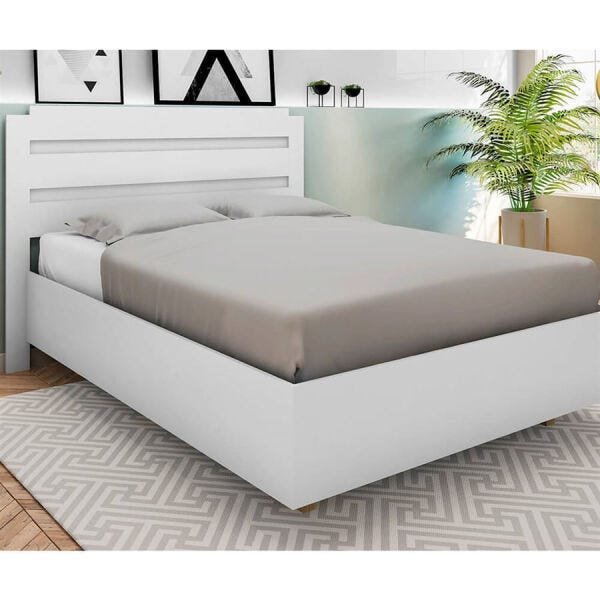 Cama Sant'Anna 2 em 1 com Cabeceira Opcional Queen Branco OOL - 7