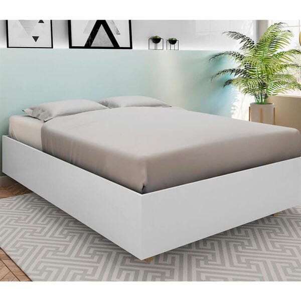 Cama Sant'Anna 2 em 1 com Cabeceira Opcional Queen Branco OOL - 6