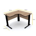 Ver imagem 2 de MESA EM L P/ ESCRITÓRIO 150X150 PANDIN MAXXI - NATURALLE/PRETO ETP1515