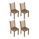 Ver imagem 1 de Kit 4 Cadeiras 4291 Madesa Rustic/Crema/Bege Marrom Cor:Rustic/Crema/Bege Marrom