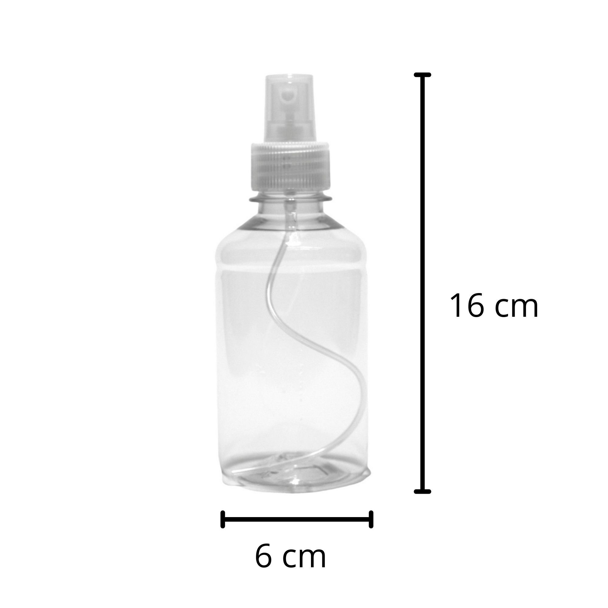 10 Frascos Spray Borrifador Transparente 250ml Pulverizador - 3