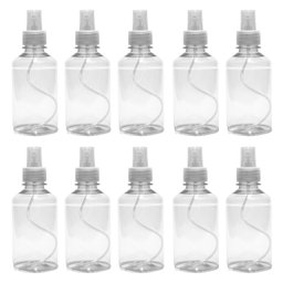 10 Frascos Spray Borrifador Transparente 250ml Pulverizador - 1