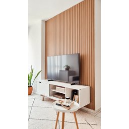Painel Ripado Versátil 270x110cm: 01 Unid. (3m²) Polietileno - Talatto Painéis - Peroba - 5