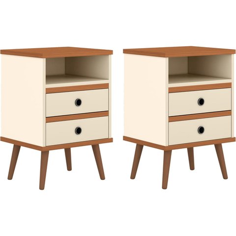 Kit Mesa de Cabeceira Alan Prático e Funcional