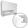 Armário Aéreo 90cm Mdf Lavanderia 3 Portas 1 Nicho Montado Cor:branco - 3