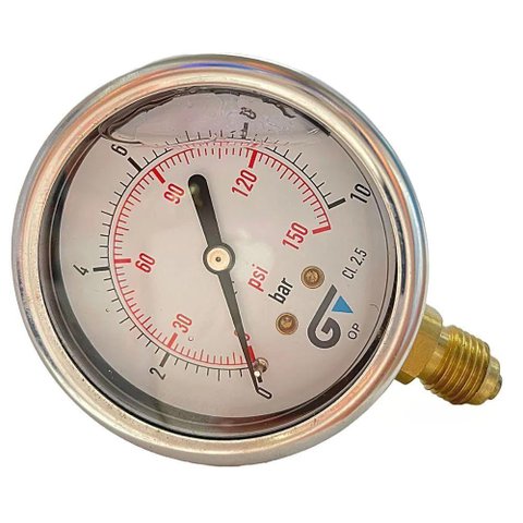 Manômetro Genebre com Glicerina Rosca Bsp ¼ Peso 20kg