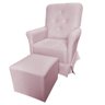 Poltrona De Amamentação Com Balanço Ana Alice Veludo Rose - 111 - 3